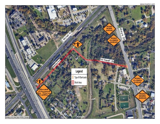 Bellview Avenue, West Nash Street closures planned Thursday, Oct. 10