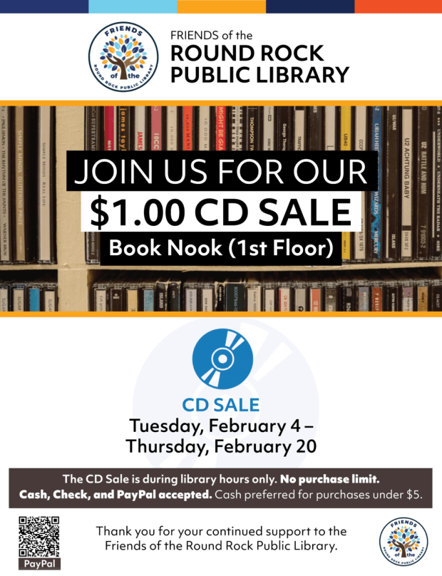 Friends’ $1.00 CD Sale at RRPL